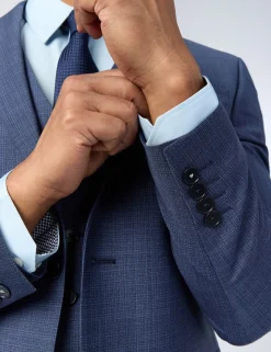 Licensee Baird Group Anzüge & Maßanfertigungen|Arbeitskleidung<Anzugjacke mit Mikro-Karo-Performance-Slim-Fit-Optik