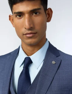 Licensee Baird Group Anzüge & Maßanfertigungen|Arbeitskleidung<Anzugjacke mit Mikro-Karo-Performance-Slim-Fit-Optik
