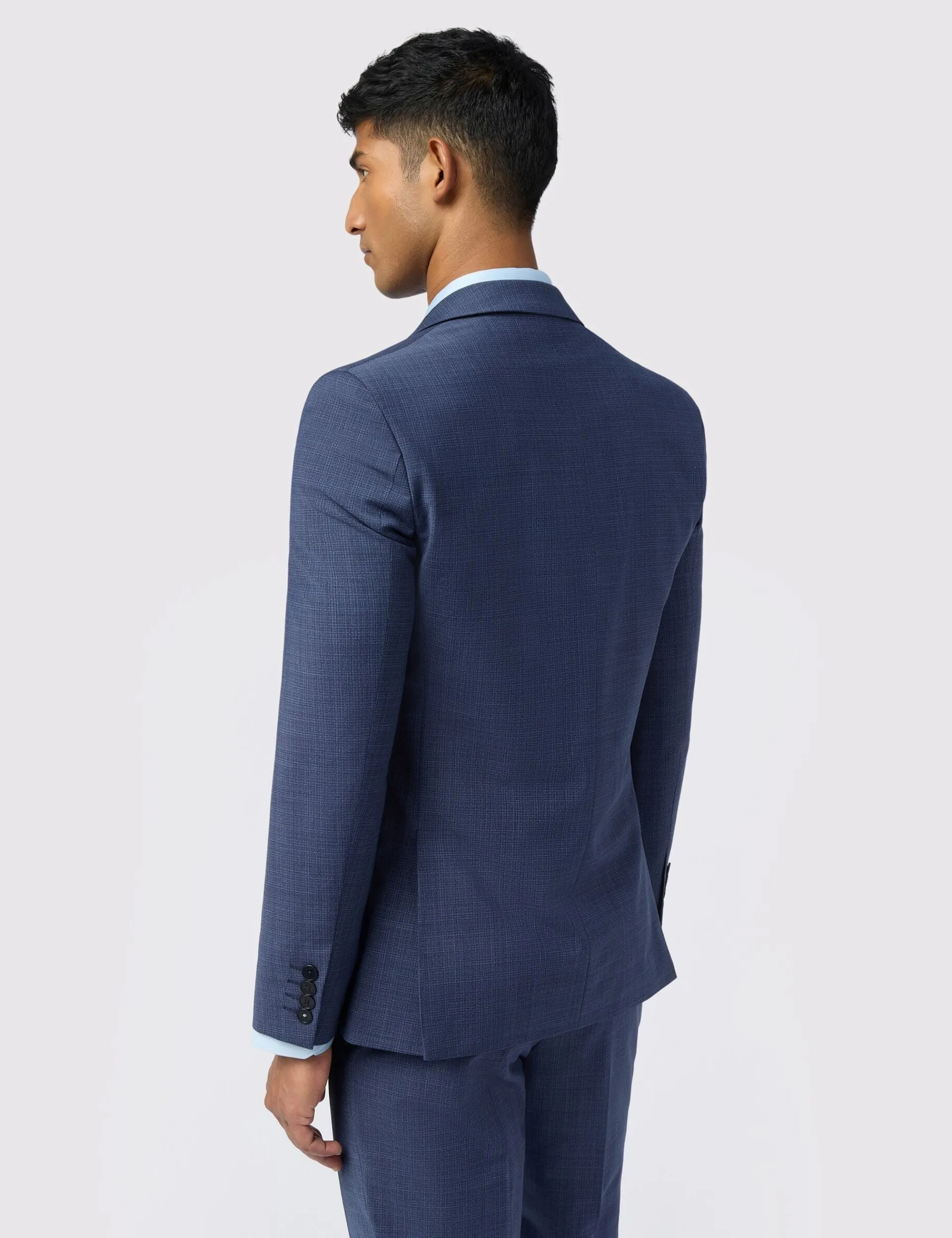 Licensee Baird Group Anzüge & Maßanfertigungen|Arbeitskleidung<Anzugjacke mit Mikro-Karo-Performance-Slim-Fit-Optik