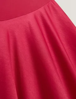 New Lobster Limited Festliche Kleidung|Kleider<Asymmetrisches Midikleid aus Satin mit Einsätzen