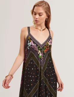 New Lobster Limited Der Weihnachtsladen|Kleider<Asymmetrisches Midi-Kleid mit Schalprint