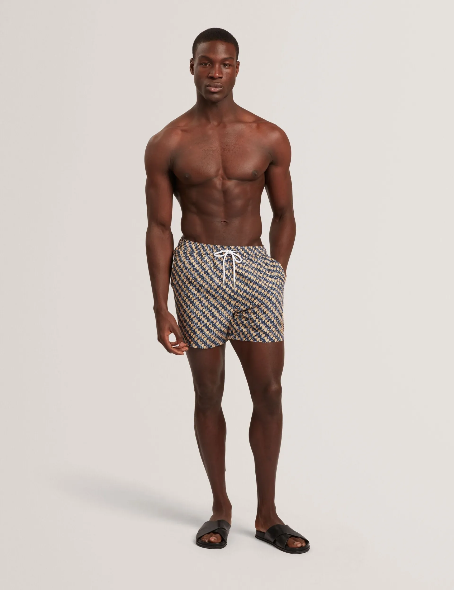 New Lobster Limited Bademode|Der Weihnachtsladen<Badehose mit geometrischem Goldfischmuster