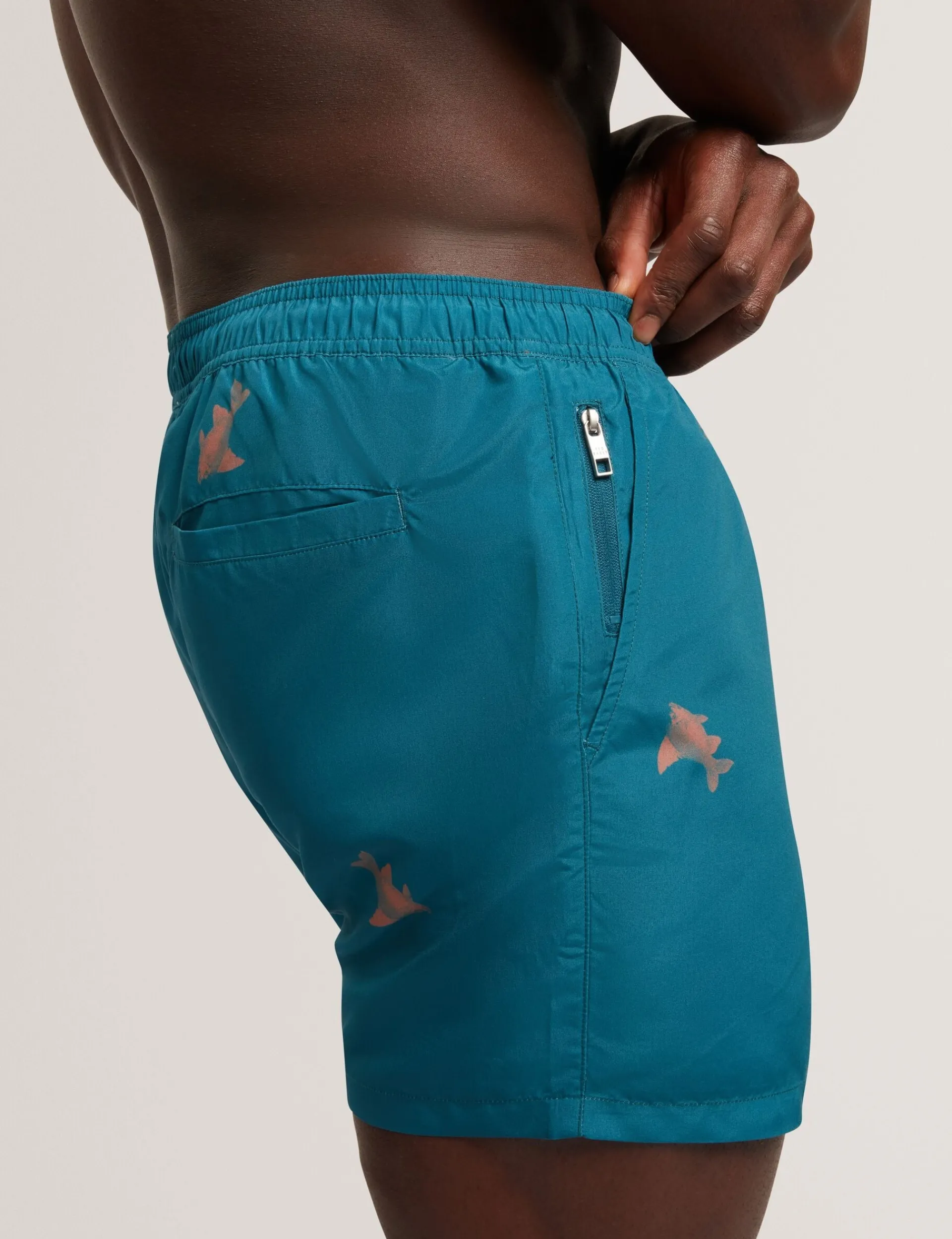 New Lobster Limited Bademode|Der Weihnachtsladen<Badehose mit Goldfischmuster und Kordelzug