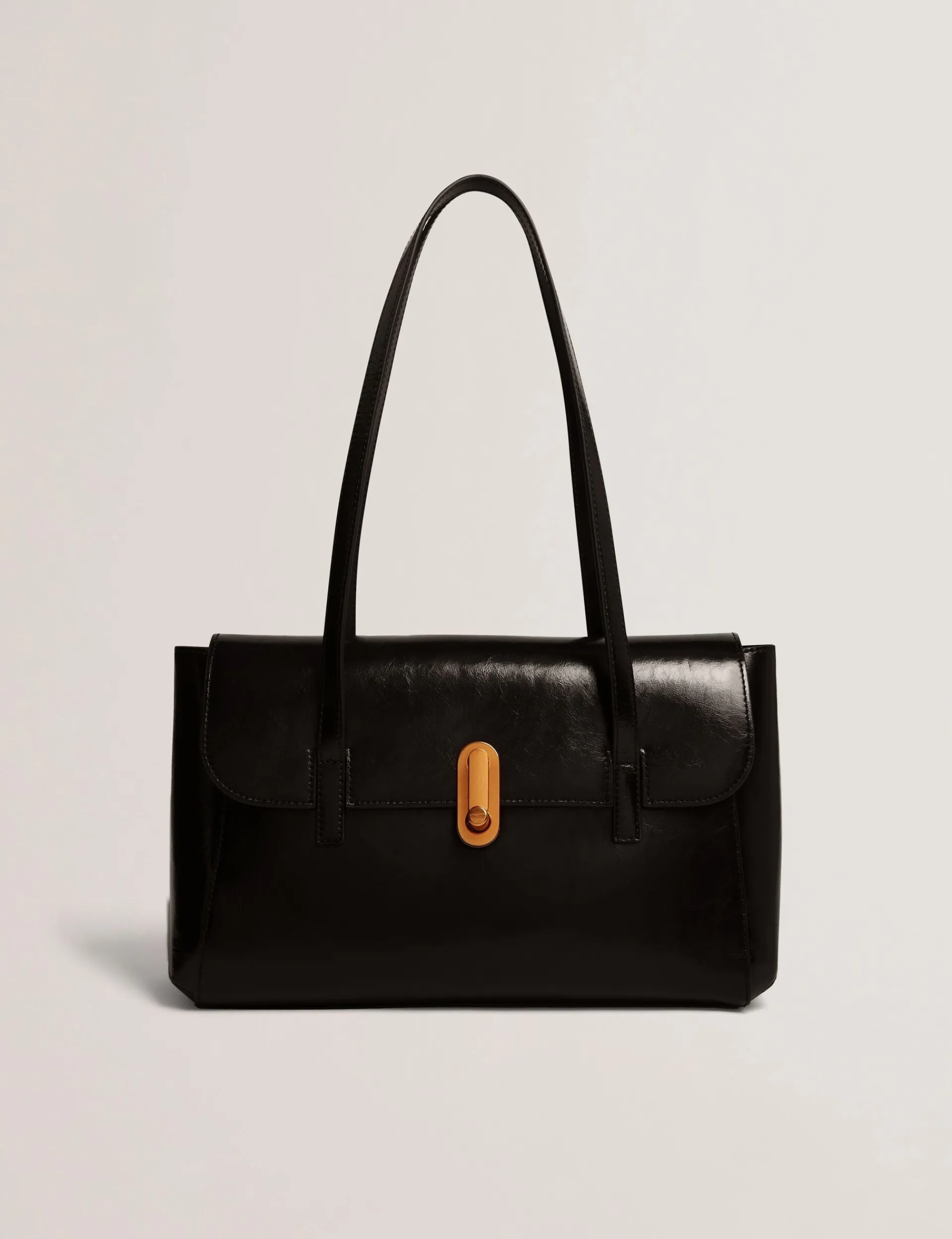 New Lobster Limited Schultertaschen<Baguette-Tasche aus geknittertem Leder mit Drehverschluss