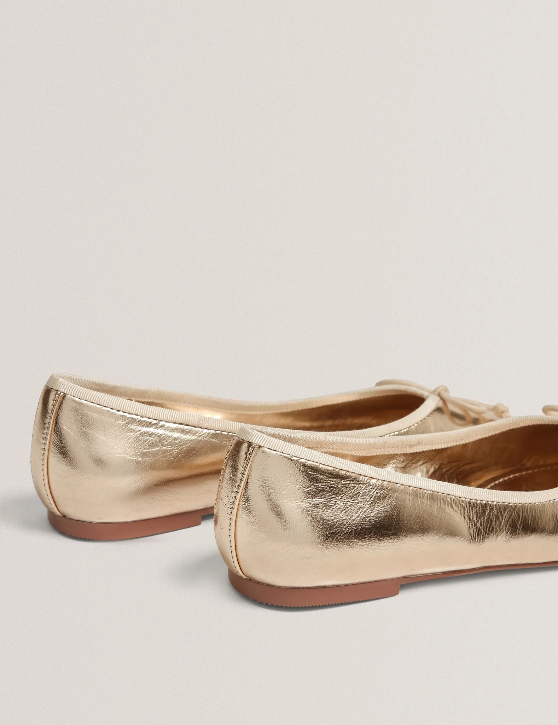 New Lobster Limited Intelligente Schuhe|Golden Hour<Ballerinas aus Metallic-Leder mit Schleife