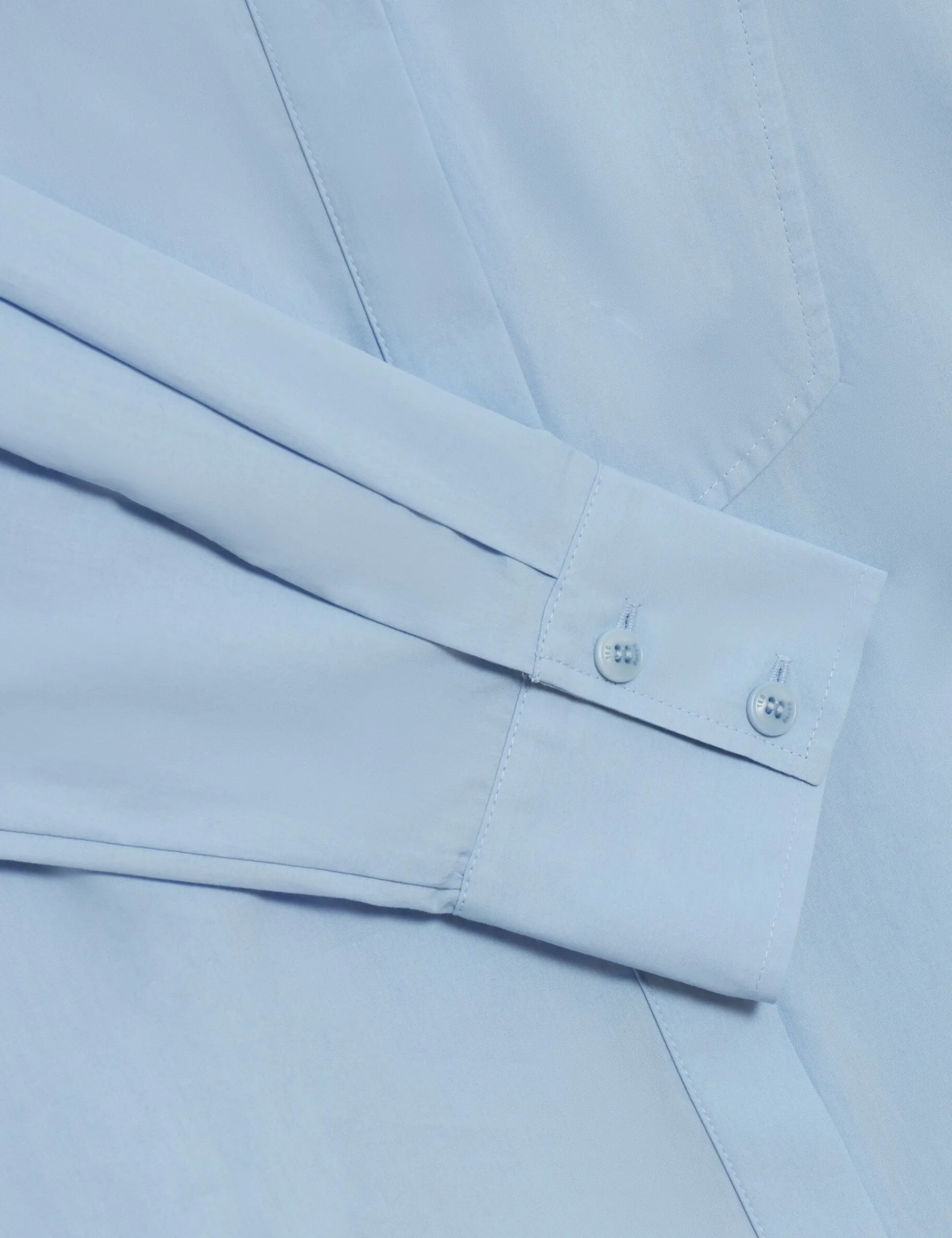 New Lobster Limited Oberteile & Blusen|Luftiger Blues Bearbeiten<Baumwollhemd mit übergroßem Latzdetail