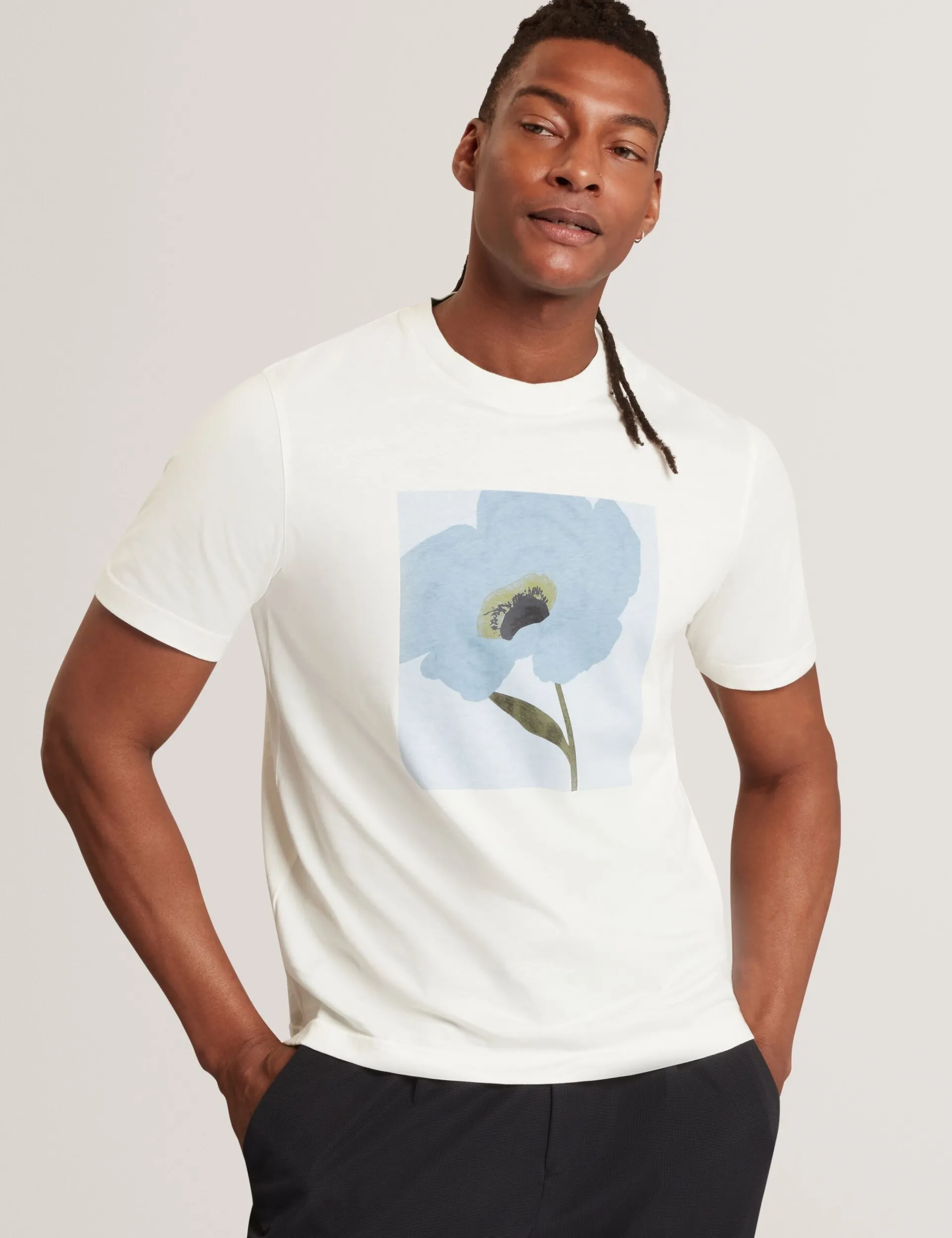 New Lobster Limited Der Weihnachtsladen|Breezy Blues Bearbeiten<Baumwoll-T-Shirt mit Blumenmuster