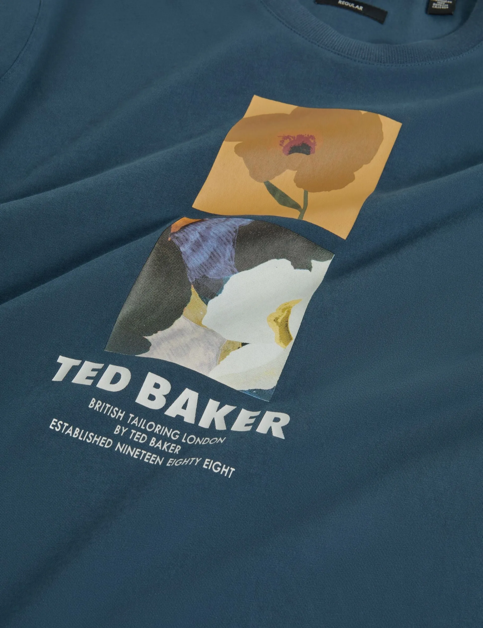 New Lobster Limited Der Weihnachtsladen|Breezy Blues Bearbeiten<Baumwoll-T-Shirt mit doppeltem Blumenmuster