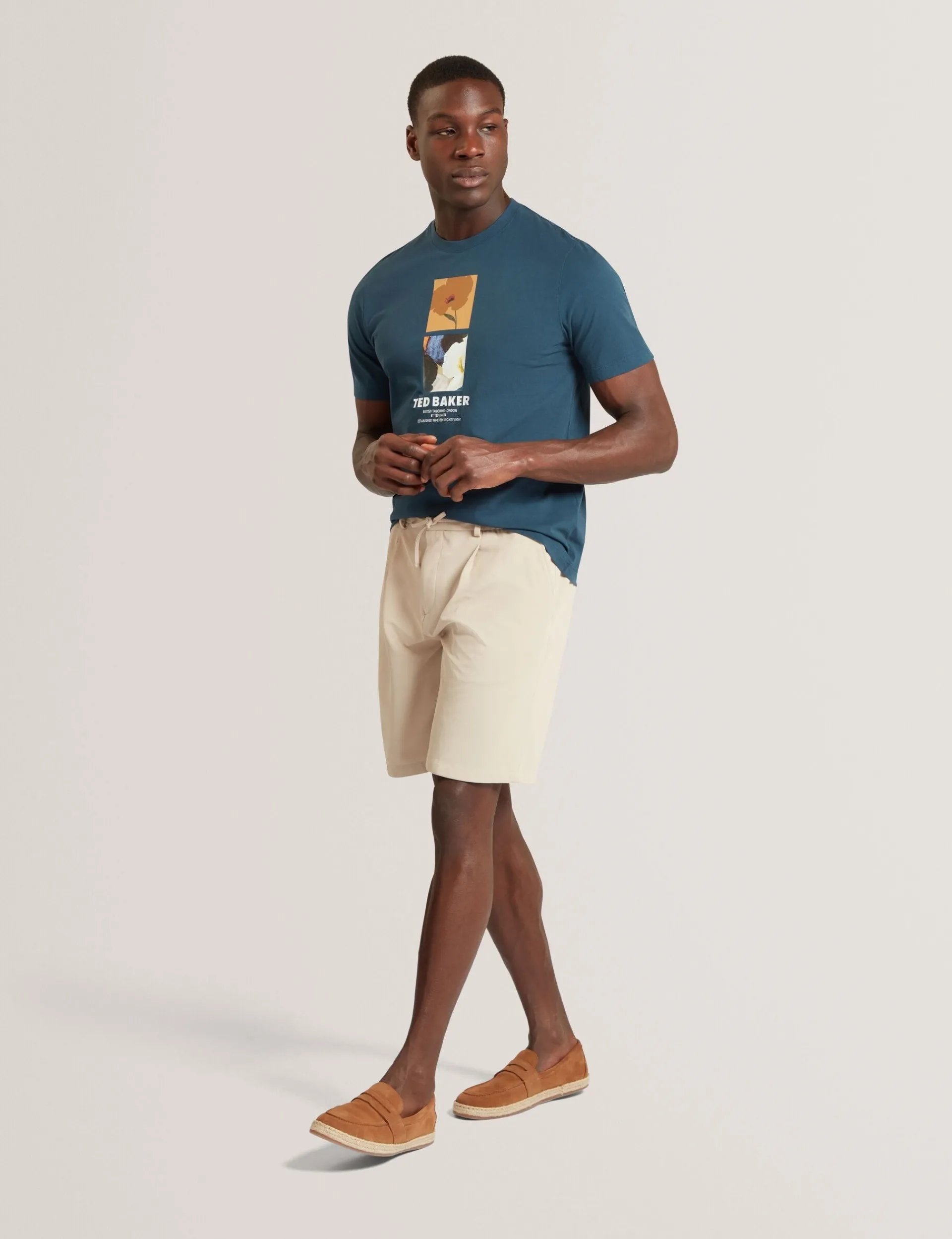 New Lobster Limited Der Weihnachtsladen|Breezy Blues Bearbeiten<Baumwoll-T-Shirt mit doppeltem Blumenmuster
