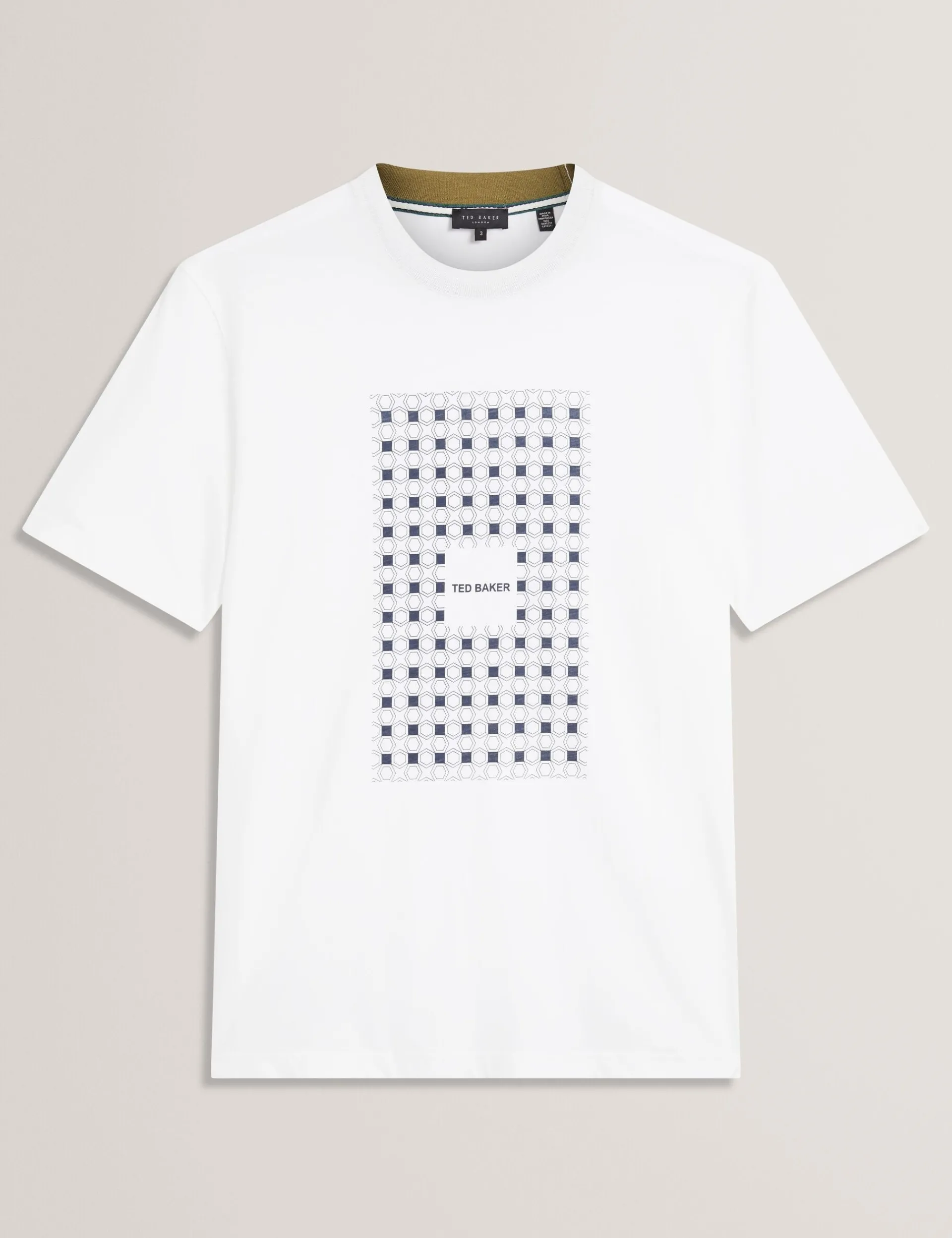 New Lobster Limited Der Weihnachtsladen|Breezy Blues Bearbeiten<Baumwoll-T-Shirt mit Fliesenmuster und Rundhalsausschnitt