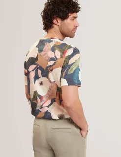 New Lobster Limited Oberteile & T-Shirts|Der Weihnachtsladen<Baumwoll-T-Shirt mit Gartenmuster und Rundhalsausschnitt