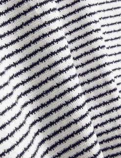 New Lobster Limited Der Weihnachtsladen|Breezy Blues Bearbeiten<Baumwoll-T-Shirt mit Strukturstreifen und Rundhalsausschnitt