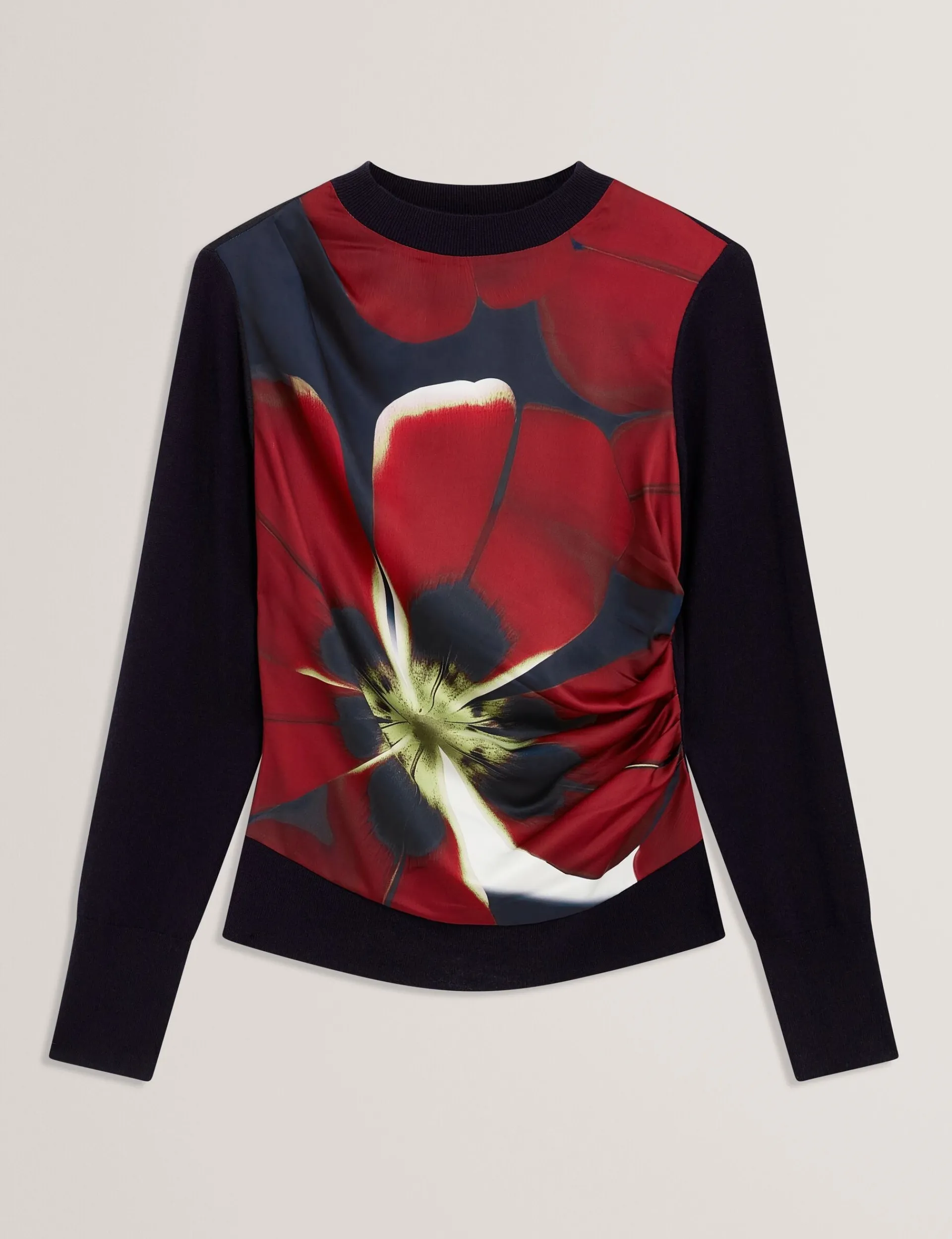 New Lobster Limited Die Satin-Kollektion|Arbeitskleidung<Bedrucktes Feinstrickoberteil mit Satin-Vorderseite