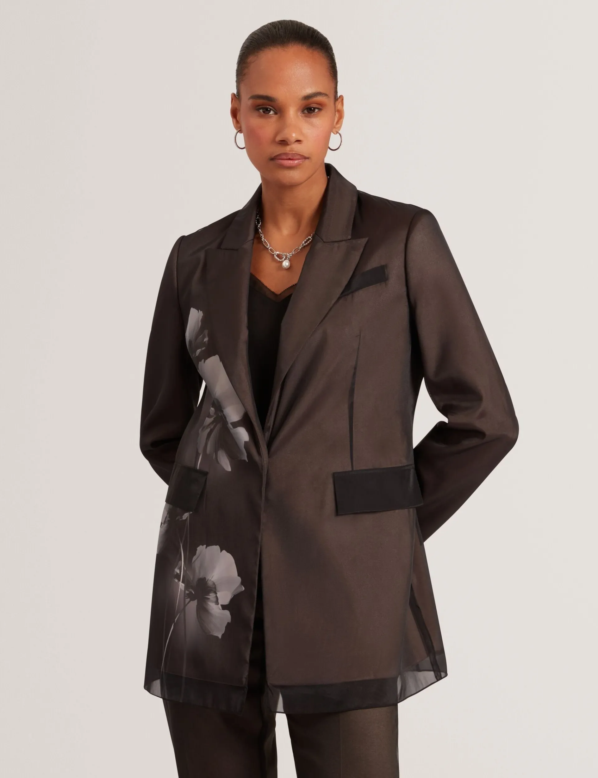 New Lobster Limited Anzüge & Zweiteiler|Mäntel Und Jacken<Blazer mit floralem Organza-Überzug