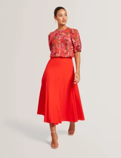 New Lobster Limited Oberteile & Blusen|Der Weihnachtsladen<Bluse mit Blütenmuster und Puffärmeln