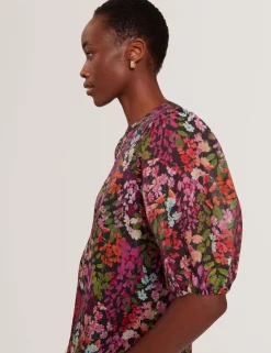 New Lobster Limited Oberteile & Blusen|Der Weihnachtsladen<Bluse mit Blütenmuster und Puffärmeln
