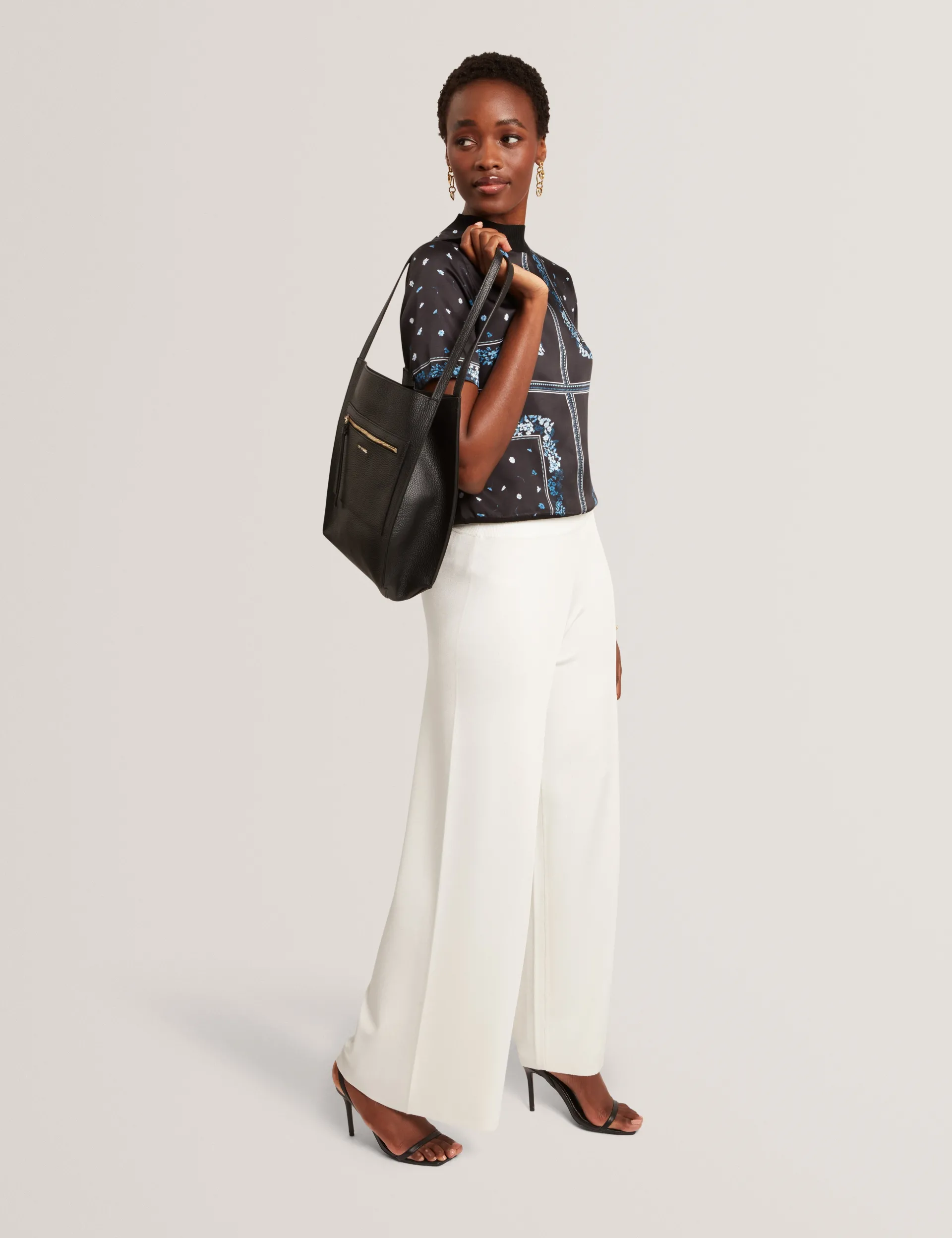 New Lobster Limited Tragetaschen<Boxy Tote Bag aus weichem Leder mit Reißverschlusstasche