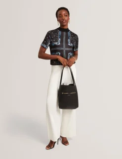 New Lobster Limited Tragetaschen<Boxy Tote Bag aus weichem Leder mit Reißverschlusstasche