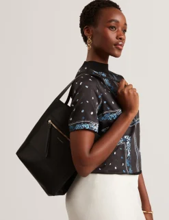 New Lobster Limited Tragetaschen<Boxy Tote Bag aus weichem Leder mit Reißverschlusstasche