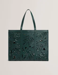 New Lobster Limited Tragetaschen|Der Weihnachtsladen<Breite Ledertasche mit Blattausschnitt