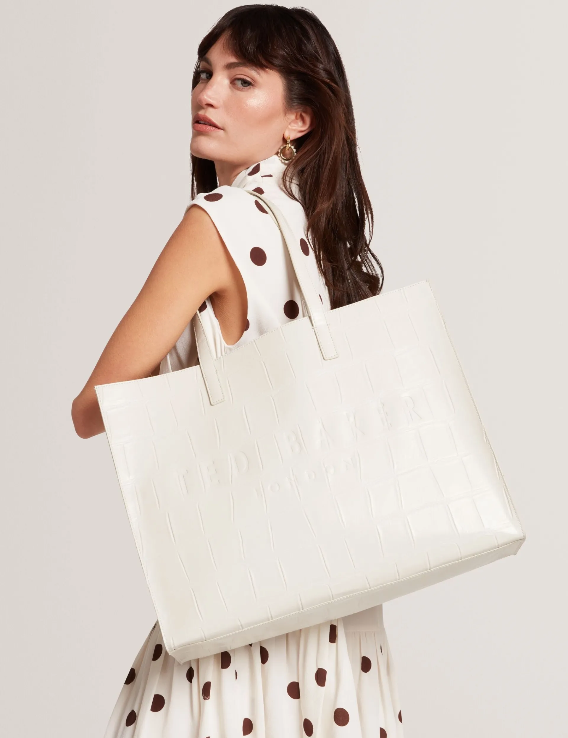New Lobster Limited Tragetaschen|Icon & Signature Taschen<Breite Tragetasche mit Krokodil-Effekt