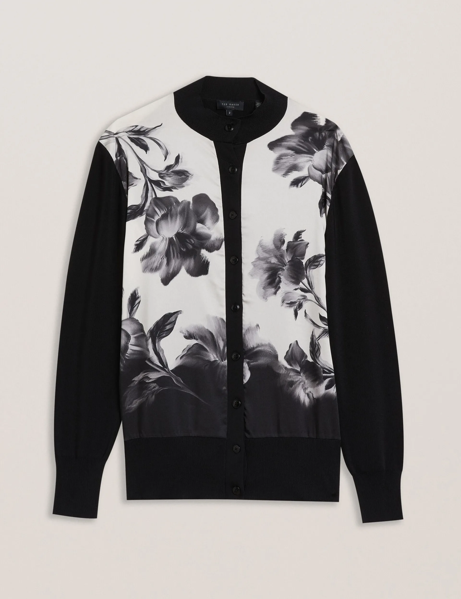 New Lobster Limited Oberteile & Blusen|Pullover & Strickjacken<Cardigan mit einfarbigem Print und gewebter Vorderseite