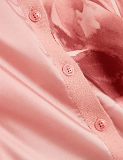 New Lobster Limited Die Satin-Kollektion|Arbeitskleidung<Cardigan mit Rosenprint und Webfront