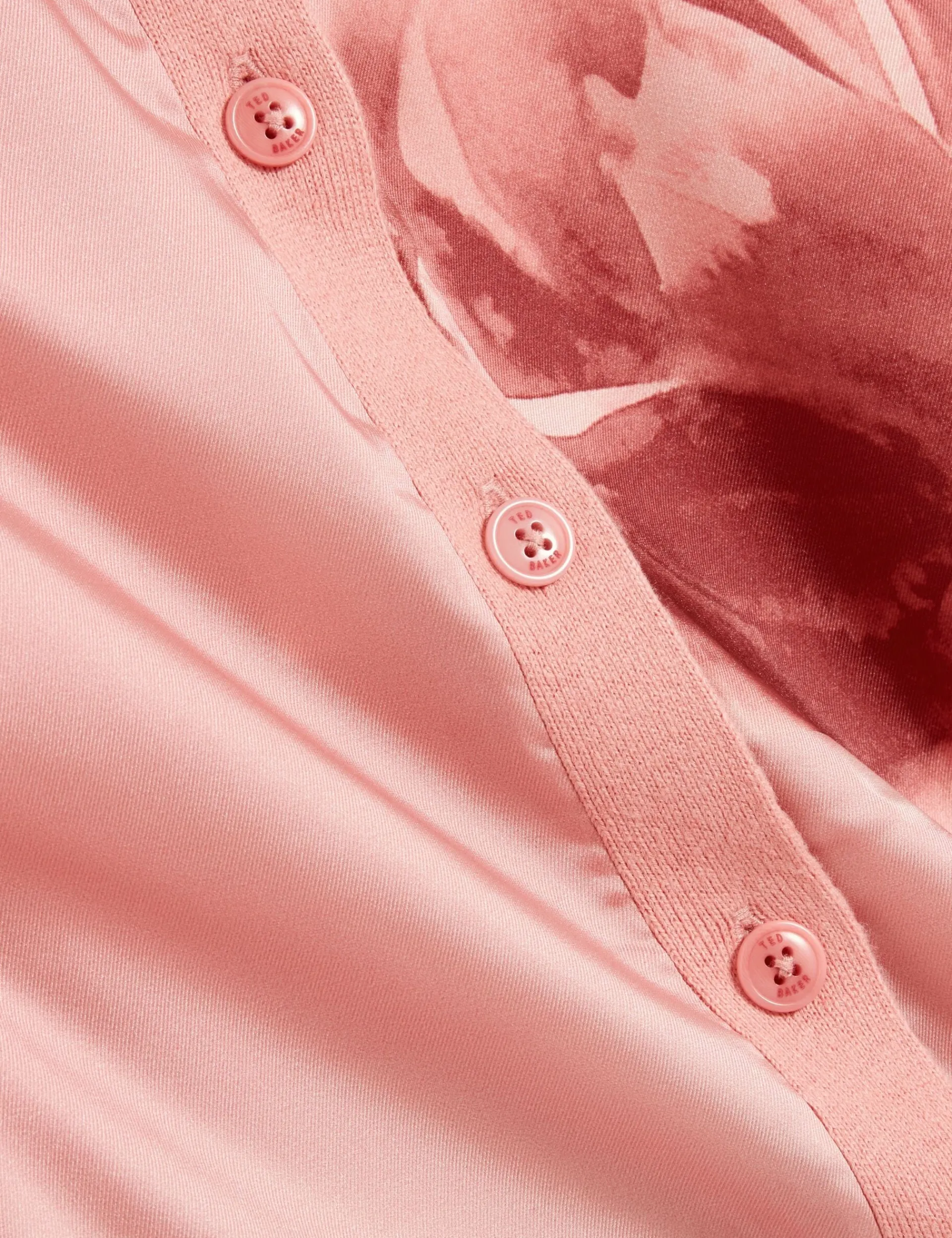 New Lobster Limited Die Satin-Kollektion|Arbeitskleidung<Cardigan mit Rosenprint und Webfront