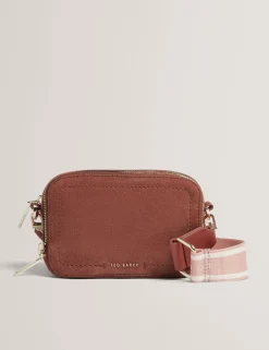 New Lobster Limited Umhängetaschen|Icon & Signature Taschen<Crossbody-Kameratasche aus Wildleder mit Gurtband