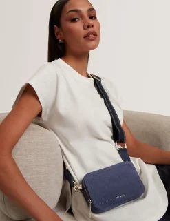 New Lobster Limited Umhängetaschen|Icon & Signature Taschen<Crossbody-Kameratasche aus Wildleder mit Gurtband