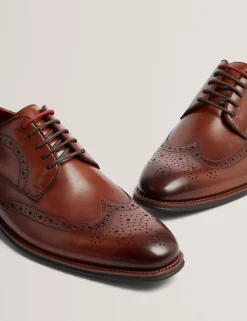 Herren New Lobster Limited Intelligente Schuhe|Luxusgeschenke Für Herren<Derby-Brogue-Schuhe aus poliertem Leder