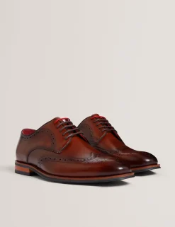 Herren New Lobster Limited Intelligente Schuhe|Luxusgeschenke Für Herren<Derby-Brogue-Schuhe aus poliertem Leder