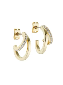 Damen Licensee Simon Harrison Damenschmuck|Golden Hour<Doppelcreolen aus Kristall