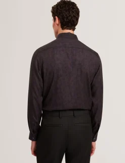 New Lobster Limited Shirts<Dunkelblaues, gewebtes Hemd mit Blumenmuster