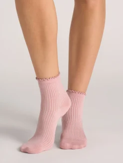 United Legwear & Apparel Co. Sämtliches Zubehör|Socken<3er-Pack gemischte Rüschen-Knöchelsocken