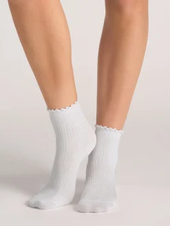 United Legwear & Apparel Co. Sämtliches Zubehör|Socken<3er-Pack gemischte Rüschen-Knöchelsocken