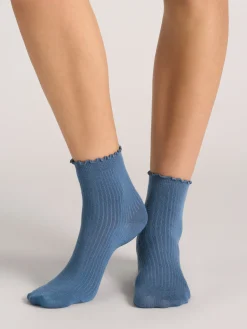 United Legwear & Apparel Co. Sämtliches Zubehör|Socken<3er-Pack gemischte Rüschen-Knöchelsocken