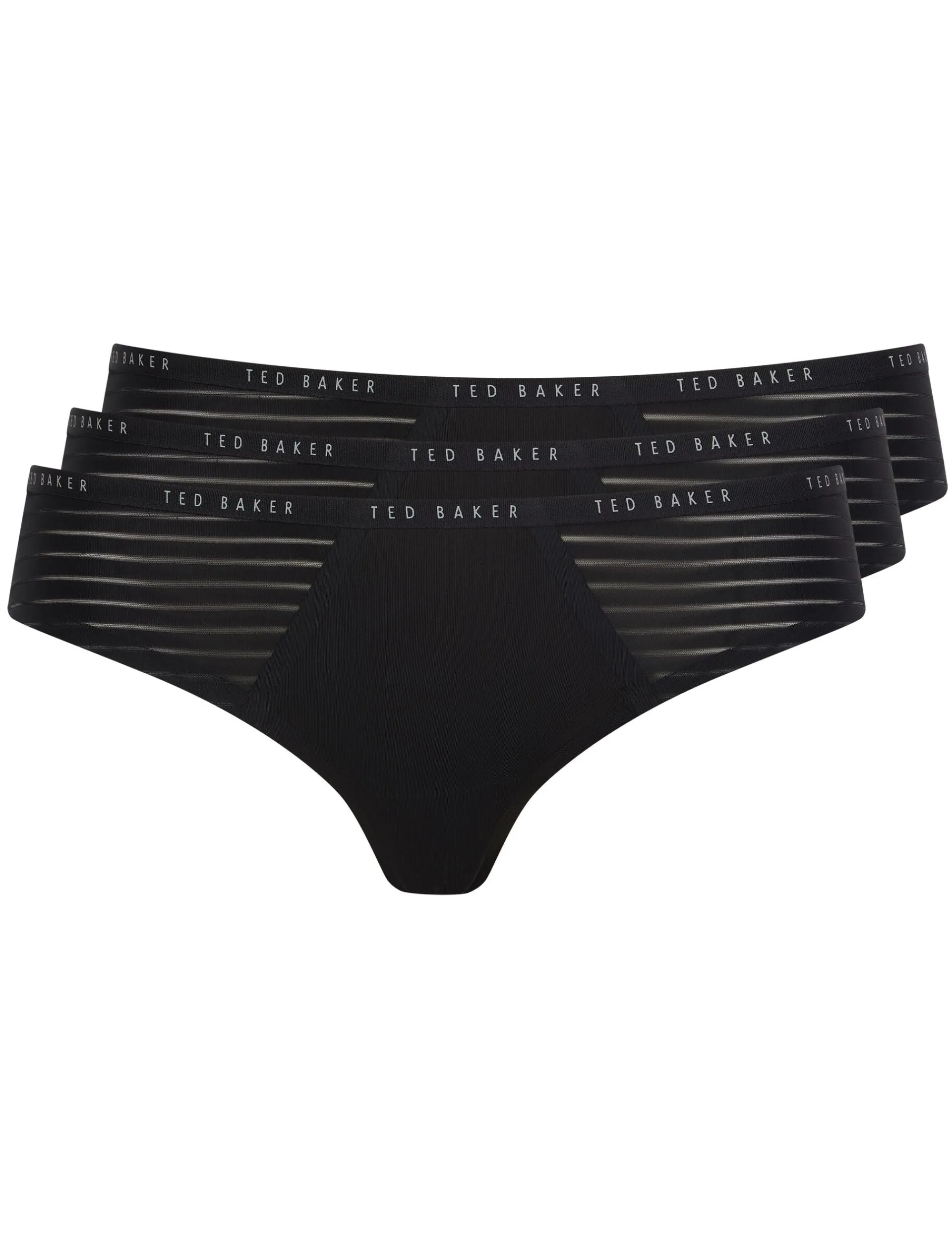Licensee Pie 2 Brands Nachtwäsche & Dessous|Nachtwäsche & Dessous<3er-Pack gestreifte, unsichtbare Netz-Slips