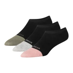 United Legwear & Apparel Co. Sämtliches Zubehör|Socken<3er-Pack kontrastfarbene Zehenkappen-Sneakersocken