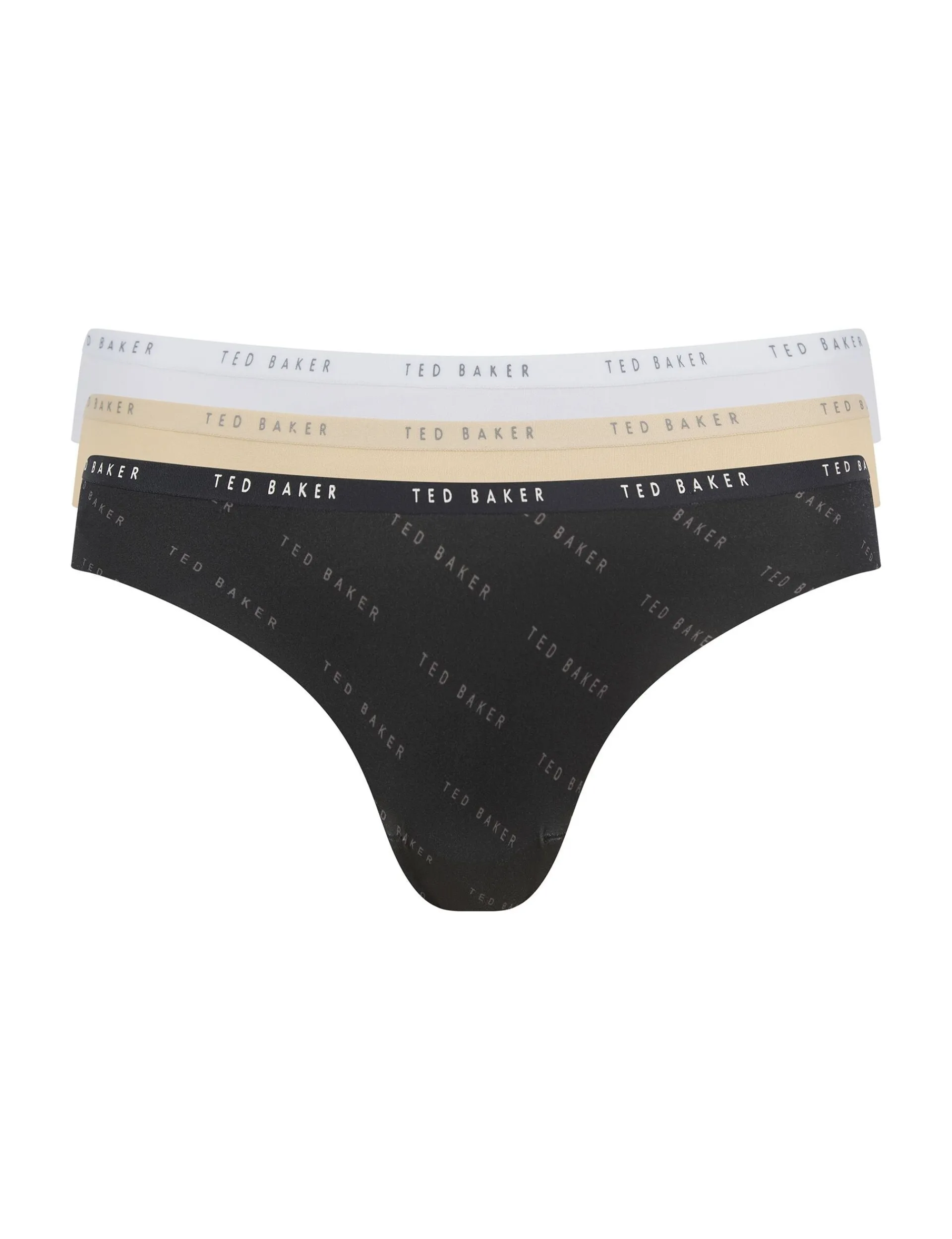 Licensee Pie 2 Brands Nachtwäsche & Dessous|Nachtwäsche & Dessous<3er-Pack Marken-Bikini-Slips ohne Sichtkontakt