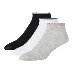 United Legwear & Apparel Co. Sämtliches Zubehör|Socken<3er-Packung kurze, gewellte Knöchelsocken