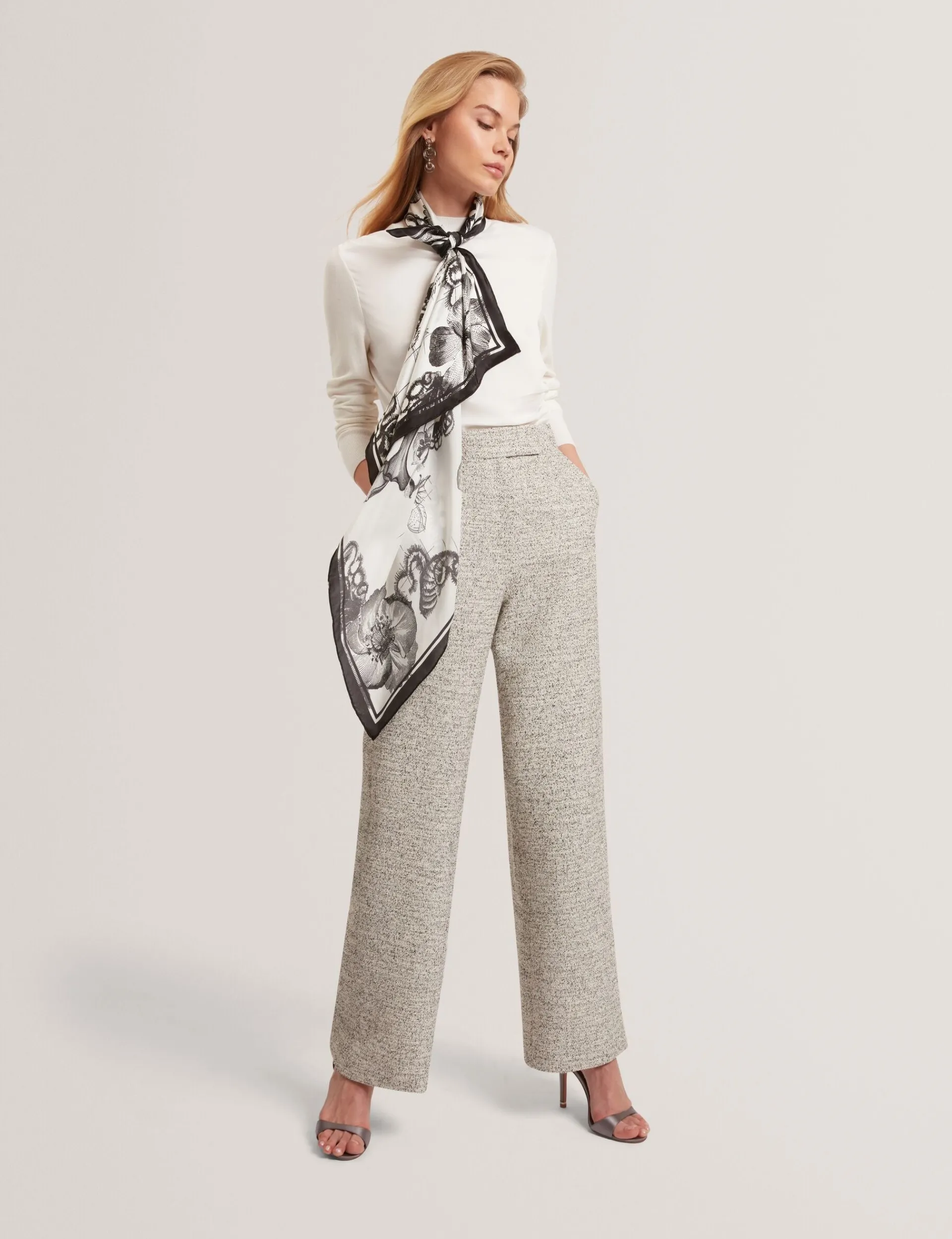 New Lobster Limited Oberteile & Blusen|Pullover & Strickjacken<Feinstrickoberteil mit drapierter Satin-Vorderseite