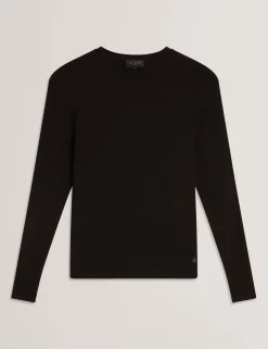 New Lobster Limited Oberteile & Blusen|Arbeitskleidung<Figurbetontes Langarmshirt aus weichem Jersey