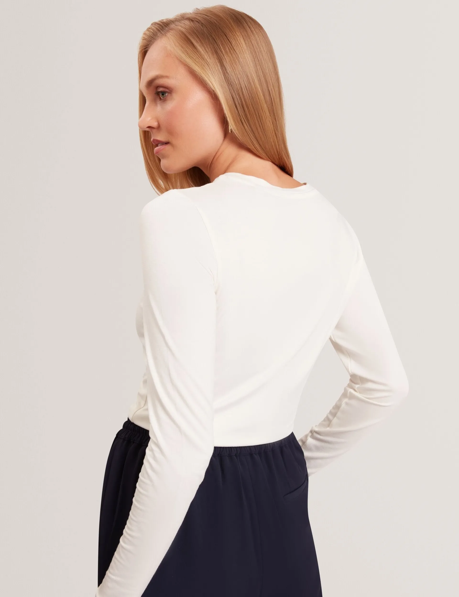 New Lobster Limited Oberteile & Blusen|Arbeitskleidung<Figurbetontes Langarmshirt aus weichem Jersey