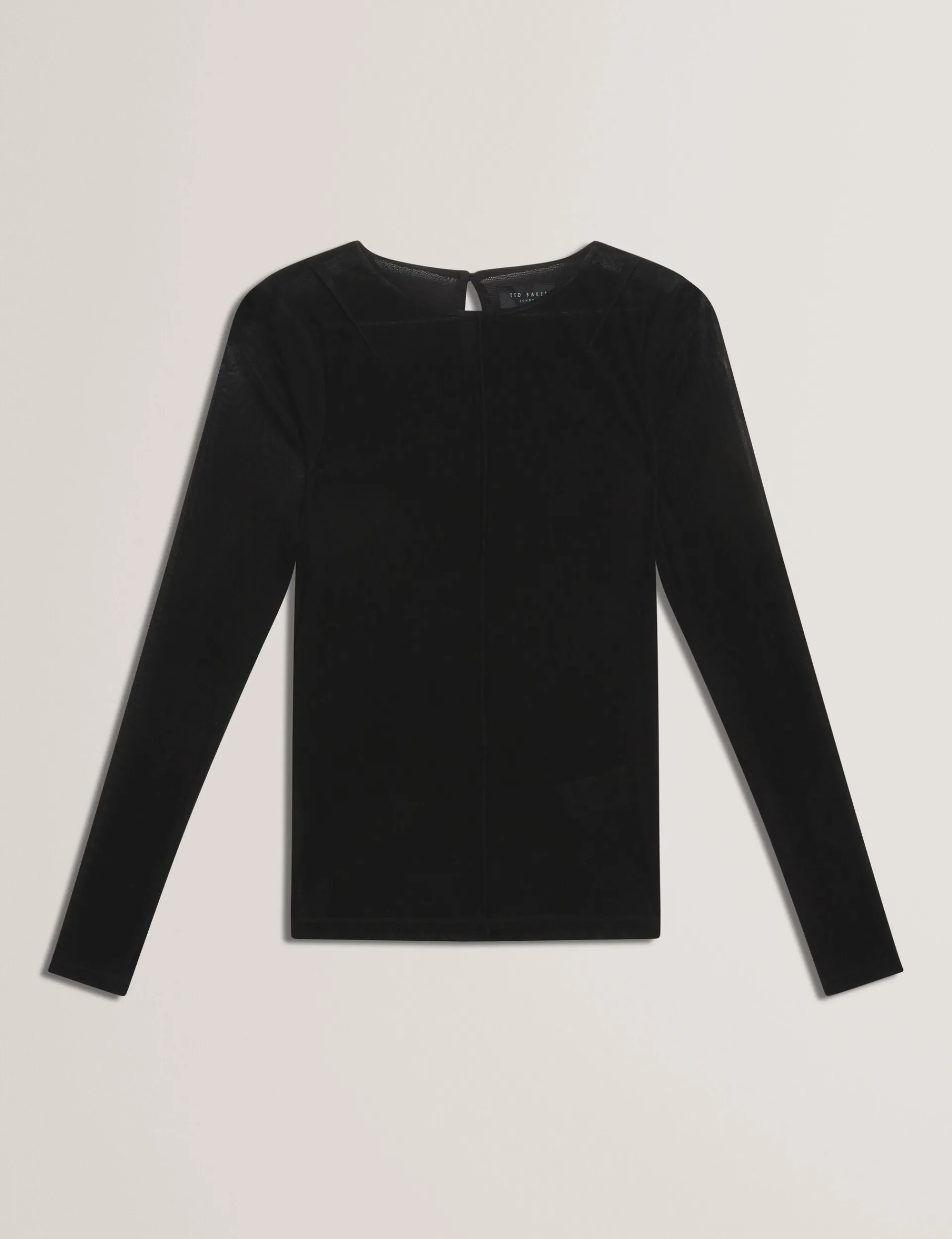 New Lobster Limited Oberteile & Blusen<Figurbetontes Langarm-Top aus Samt-Mesh