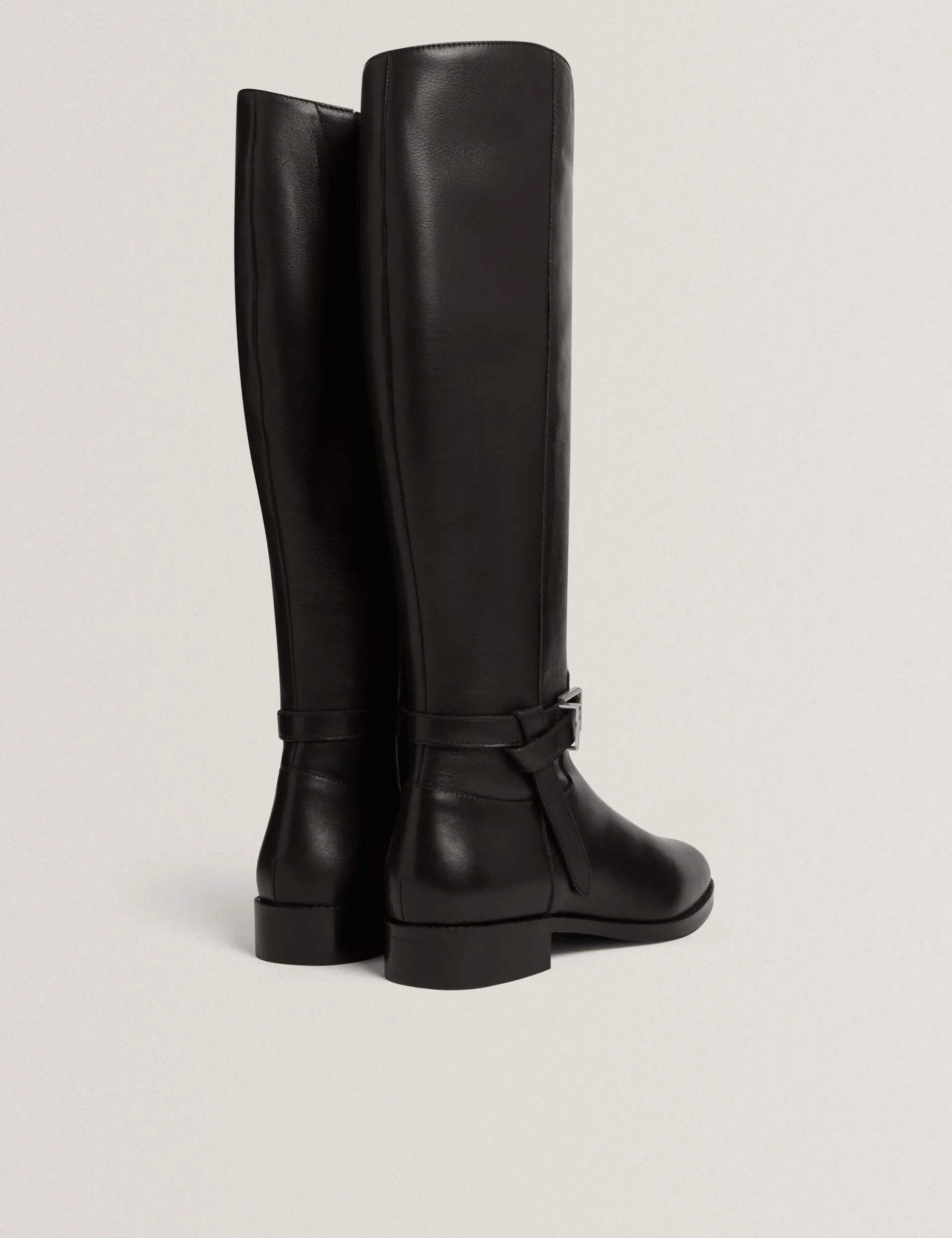 New Lobster Limited Stiefel<Flache Lederreitstiefel mit Gürteldetail