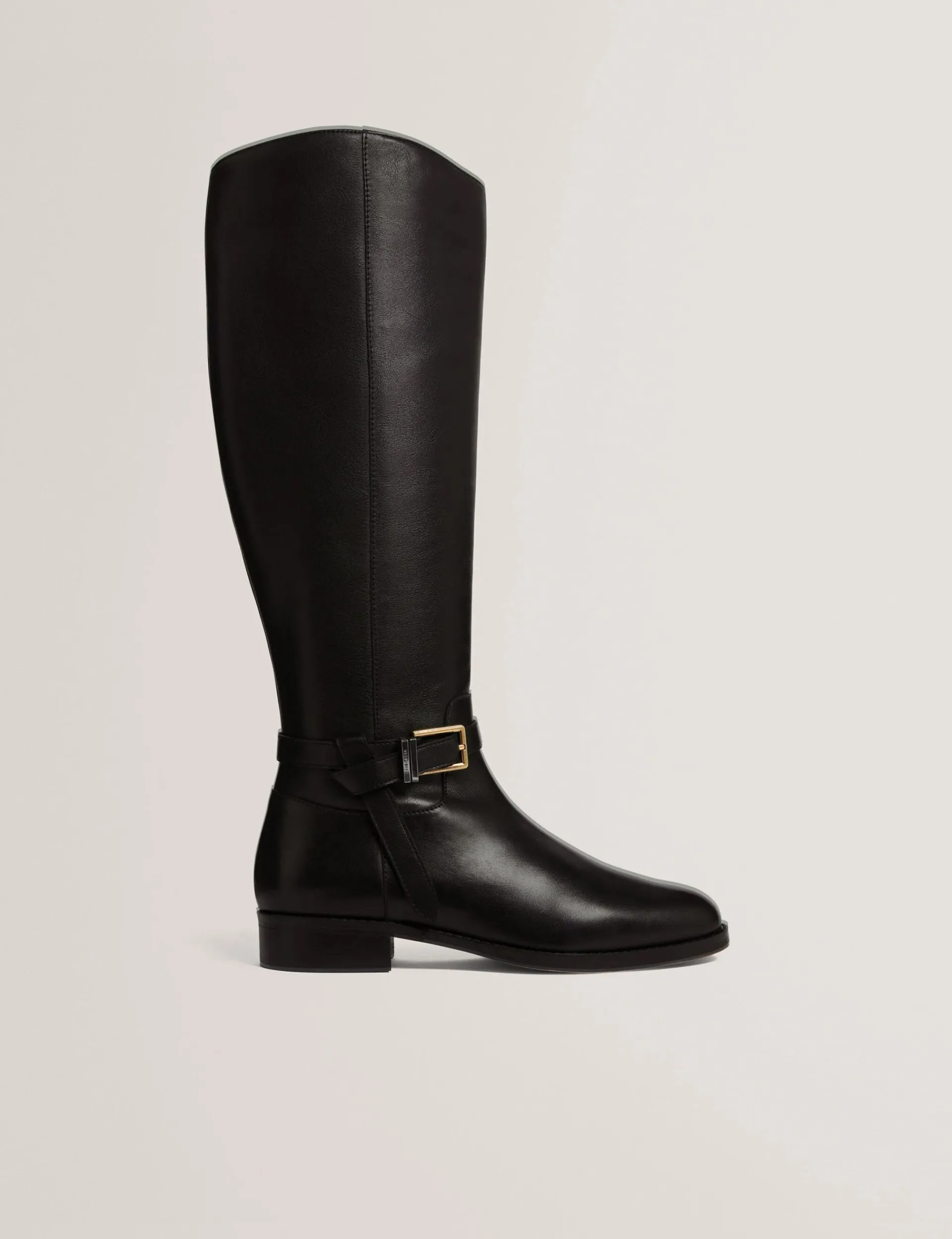 New Lobster Limited Stiefel<Flache Lederreitstiefel mit Gürteldetail