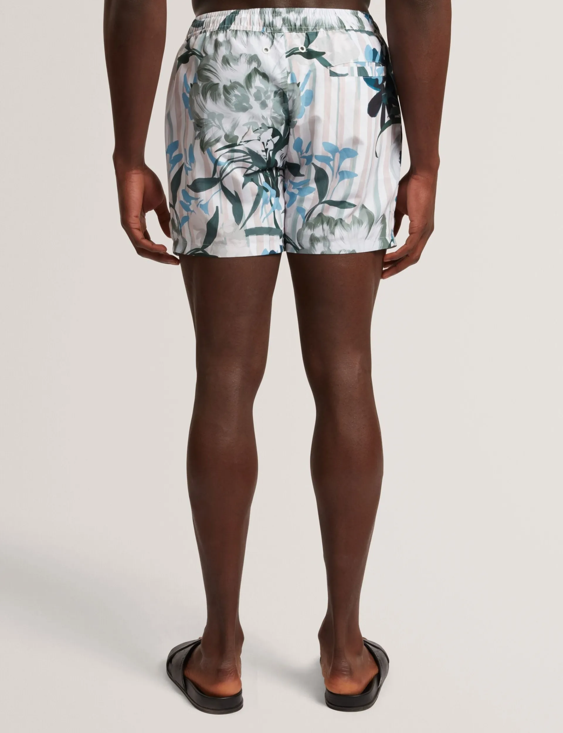 New Lobster Limited Bademode|Der Weihnachtsladen<Geblümte, gestreifte Badehose mit elastischem Bund