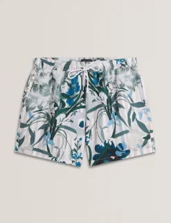 New Lobster Limited Bademode|Der Weihnachtsladen<Geblümte, gestreifte Badehose mit elastischem Bund