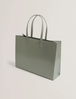New Lobster Limited Tragetaschen|Golden Hour<Geknitterte Oversized Icon-Tragetasche aus Kunstleder